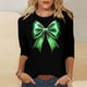thumbnail image 1 of Xuyuer St. Patrick's Day Womens 3/4 Sleeve Crew Neck Spring T-Shirts Merry and Bright Casual Pullover Graphic Tee Tops Cute Tunic Tops Basic Tees Blouses Business Work Tee Top, 1 of 5