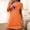 Orange, variant on ATENAR Nightgowns for Women,Womens Nightgown,Comfort Fit,Breathable,Short Sleeves,Printed,Orange,S(US:4)