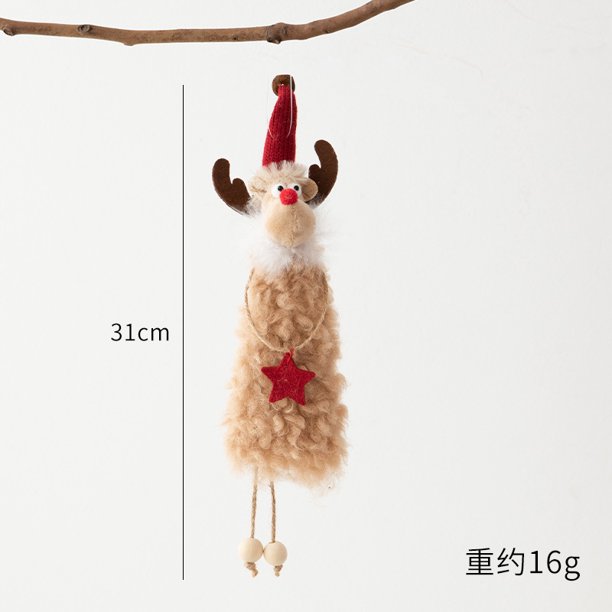 Adornos de árbol de Navidad con forma de ángel de Año Nuevo, colgantes, decoración navideña para el hogar, regalo de Navidad de Papá Noel 2023