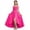 Pink, variant on Formal Dresses for Girls Solid Color Spaghetti Strap Evening Gown Children's Asymmetrical Hem Maxi Dress