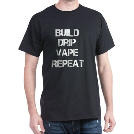 BUILD DRIP VAPE REPEAT - 100% Cotton T-Shirt (Best Cotton For Vaping)
