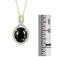 thumbnail image 4 of RYLOS Necklace Yellow Gold 14K Halo Designer Necklace Gemstone &  Diamonds Pendant with 18" Chain 12X10MM Faceted Onyx October Birthstone Womens Jewelry Gold Necklace, 4 of 8