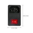 thumbnail image 4 of FUTUREORYY Power Plug Connector Power Socket Black Nylon for Equipment Use 1Pcs, 4 of 5