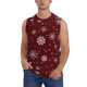thumbnail image 1 of Fotbe Romantic white snowflakes Men's Camiseta sin Mangas Estampada para Hombres, Playera Casual para Gimnasio, Entrenamiento, Playa-Large, 1 of 7