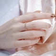 thumbnail image 3 of Rose Flower Wedding Band, Delicate Diamond Stacking Matching Minimalist Band, Rose Gold Floral Promise Ring, Women Anniversary Gifts, 3 of 5
