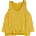 thumbnail image 1 of bar III Camiseta sin mangas tejida para mujer, amarillo, extragrande, 1 of 2