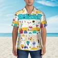 thumbnail image 4 of Naloa Funny Farm Authentic Hawaiian Shirt, Men's Tropical Aloha Shirt for Summer Parties Vacations - Large, 4 of 9