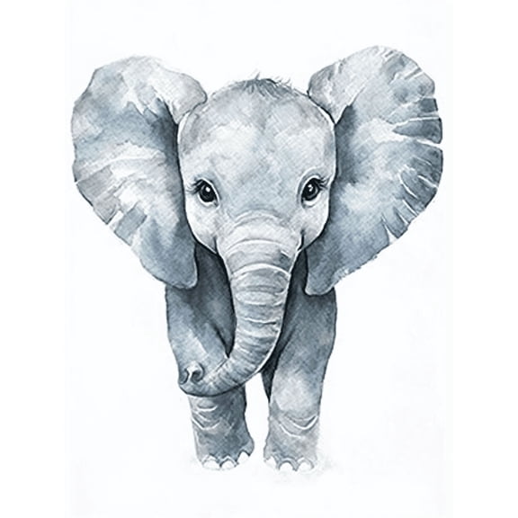 Cute Baby Elephant Watercolor Wall Art/Canvas PrintPerfect for Living RoomBedroomNurseryKids Roomand Office Decoration.