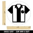 thumbnail image 2 of Bowling Shirt Striped Retro Style Rubber Stamp for Scrapbooking Crafting Stamping - Mini 1/2 Inch, 2 of 7