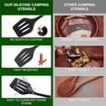 thumbnail image 3 of Camping Cooking Cookware Kitchen Set Camp Accessories Cook Utensils Kit Camping Essentials BBQ Silicone Mess Kit for Backing Gear Camping Must Haves Equipment, 3 of 6