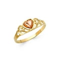 thumbnail image 1 of FB Jewels 14K White and Yellow Gold Two Tone Fashion Anniversary Heart Ring Size 9, 1 of 1