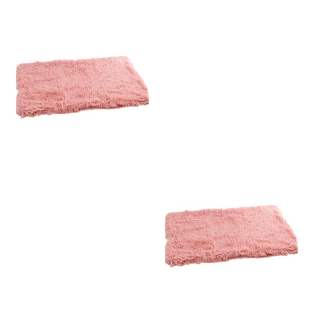 ZheElen Soft And Comfortable Fluffy Pet Blanket For Dogs And Cats Soft Warm Fluffy Pet Blanket Easy To Clean leather powder M 2Set