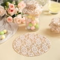 thumbnail image 2 of Efavormart Set Of 6 | Rustic DIY Burlap / White Lace Fabric Mason Jar Lid Covers With Jute String, 6" Scalloped Edge Natural Jute Linen Favor Jar Covers, 2 of 5