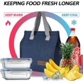 thumbnail image 3 of Lunch bag, Insulated Lunch Bag for Women Men Large Lunch Box Container Reusable Leakproof Tote for Office, Work, School, Beach or Travel (Minimalist B, 3 of 4