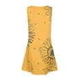 thumbnail image 5 of LTTVQM Girls Sundresses Size 5-6 Spring Floral Print Sleeveless Sundresses Loose Fit Crew Neck Tank Dress Fashion Cover Up Dresses with Pocket Yellow 5-6, 5 of 7