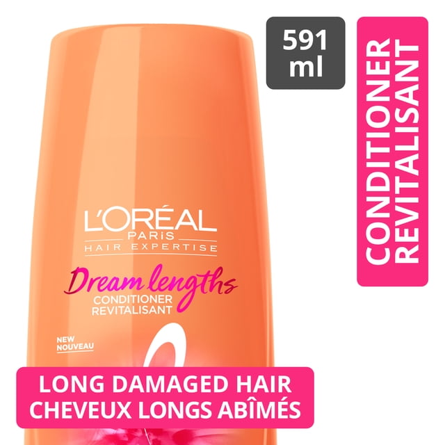 L'Oréal Paris Hair Expertise Dream Lengths Split End Sealing Conditioner, With Castor Oil and Vegetal Keratin for Long, Damaged Hair, 591ml