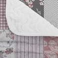 thumbnail image 6 of Davulos Patchwork Quilt Set King /California King Size, 3 Pieces Pink Floral Plaid Summer Bedspread Coverlet Set, Soft Microfiber Reversible Lightweight Bed Cover for All Season, 6 of 8