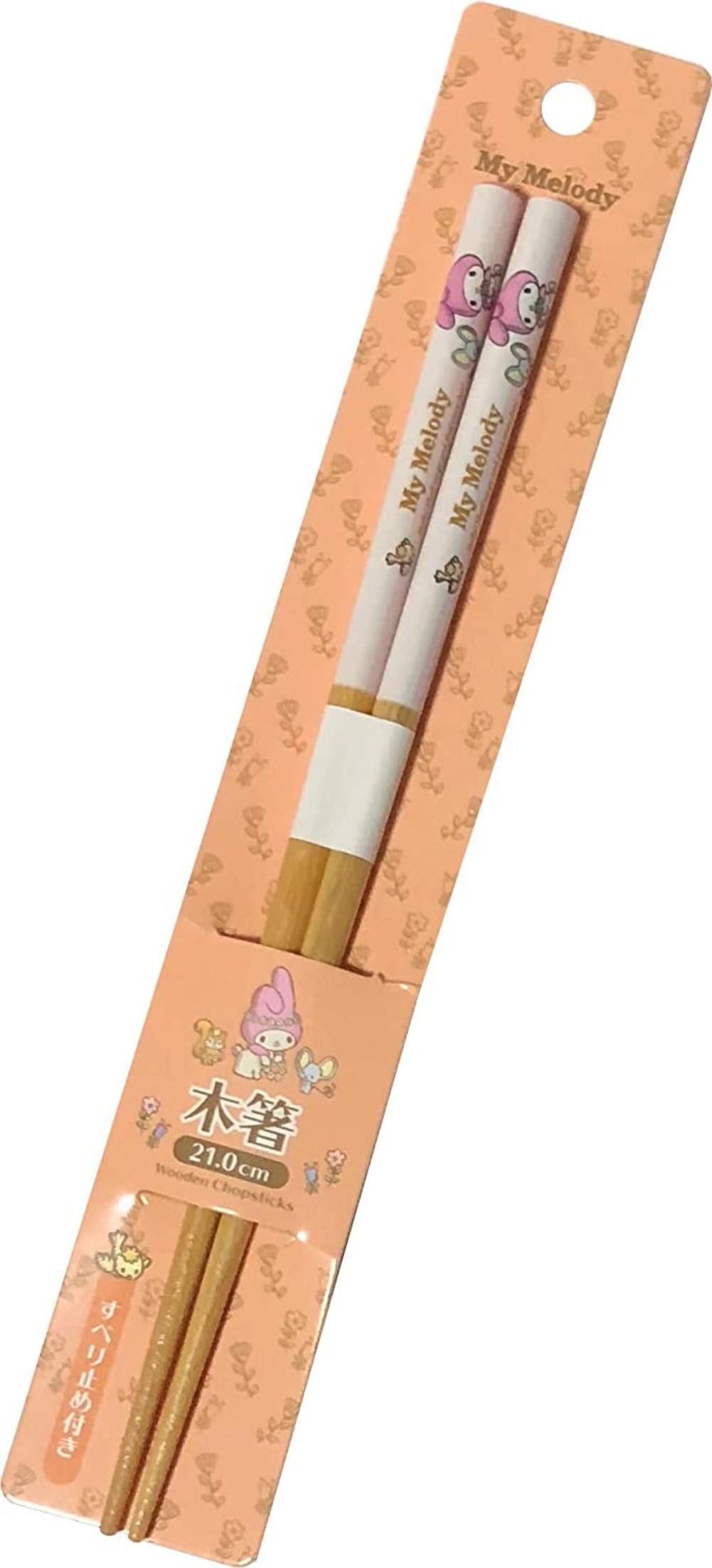Red Sanrio Hello Kitty Wooden Chopsticks 21 cm with anti-slip
