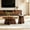 Walnut + MDF, variant on AUU Retro Round Nesting Coffee Table Set – Walnut or Natural Wood Finish, Crisscross Legs, Space-Saving Side Tables for Living Room or Dining Room