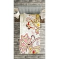 thumbnail image 3 of Ambesonne Floral Quilted Bedspread Set 2 Pcs, Oriental Flower Ornaments, Twin Size, Multicolor, 3 of 3