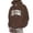 Brown, variant on Men's Fashion Casual Part Print Hooded Pullover Long Sleeve Hooded Sweater Tops Preppy Hoodies XL