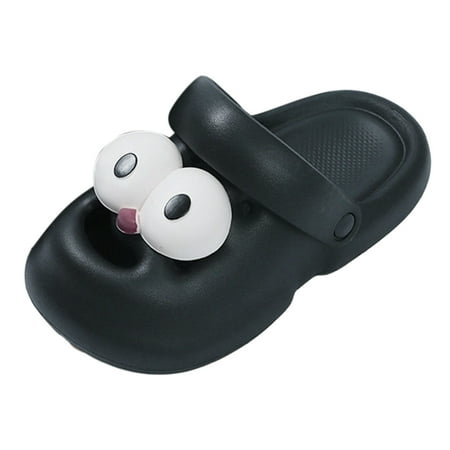 OJSFQUFP Women Shoes Casual Ladies Summer Indoor Home Cute Puppy Sandals Outside Wear Beach Non Slip Slippers Cozy Slippers Black 38