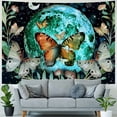 thumbnail image 4 of PRATYUS Moth Tapestry Moon Tapestries Mushroom Tapestry Aesthetic Butterfly Tapestry Green Floral Plant Tapestry Wall Hanging for Bedroom (Multi Size) Painting, 4 of 6