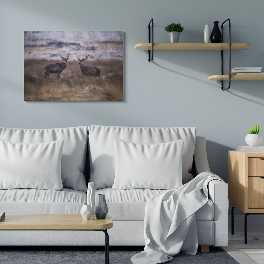 Stupell Industries Deer Couple Family Animal Landscape Photo Canvas Wall Art by Villager Jim