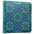 thumbnail image 4 of Photo Album 11.8x11.2 Inch Leather Cover Photo Book Scrapbooking Albums for Weddings Birthdays Anniversaries Elegant Blue Traditional Patterns, 4 of 9