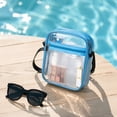 thumbnail image 4 of Clear Bag for Stadium Events, Clear Concert Crossbody Bags For Women, Stadium Approved With Front Pocket, Waterproof PVC Clear Bag for Concerts Events,Blue, 4 of 5