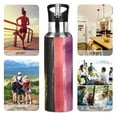 thumbnail image 4 of ALAZA Rainbow Stripes Pattern Water Bottle Insulated Flask Stainless Steel Straw Lid 20 oz, 4 of 6