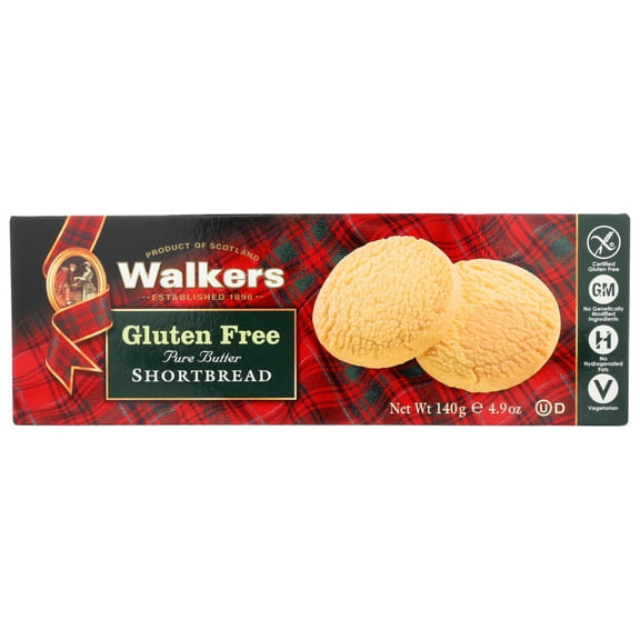 Walkers Shortbread Carton, Gluten Free Rounds, 4.9oz (140g)