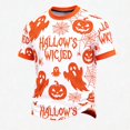 thumbnail image 5 of Halloween Shirts for Men Short Sleeve Horror Ghost Pumpkin Graphic Tshirts Vintage Crew Neck Spooky Season Tee, S, 5 of 5