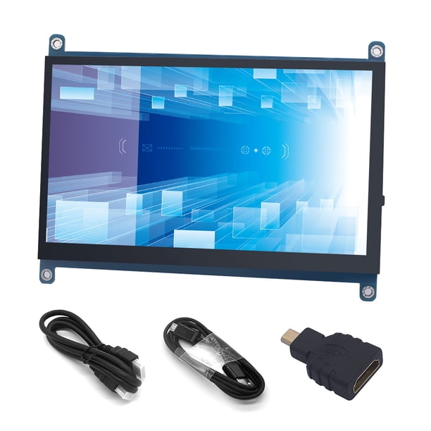 FLhrweasw Monitor Táctil Capacitivo Pantalla TN 7 Pulgadas 1024x600 para Raspberry Pi 4/3