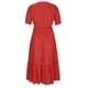 thumbnail image 5 of Vestido largo de manga 1/2 de cintura alta con cuello en V y estampado informal de verano para mujer a la moda Fridja  bnh6349, 5 of 8
