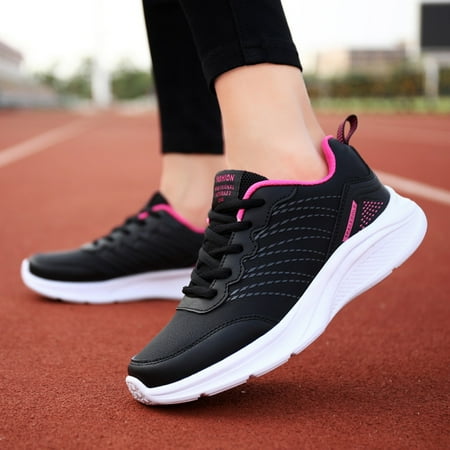 

Gubotare Walking Shoes Women Women’s Canvas Slip On Shoes Sneakers for Women Fashion Comfortable White Black Elastic Sneakers for Women Hot Pink 8