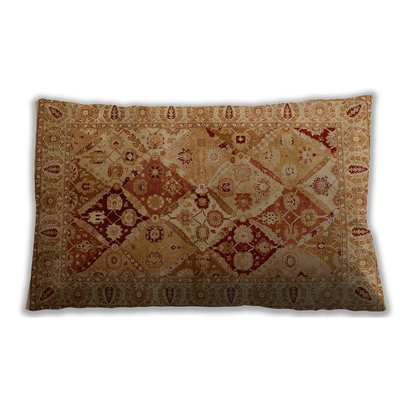 Ahgly Company Outdoor Rectangular Mid-Century Modern Lumbar Throw Pillow, 13 inch by 19 inch