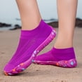 thumbnail image 5 of lnmuld Solid Mens Womens Knit Sock Five Toe Slip on Non Slip Water Shoes for Beach Swimming Outdoor Activities Purple,8.5, 5 of 9