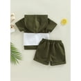 thumbnail image 4 of Bagilaanoe Toddler Baby Boys Hooded Short Sleeve Tops + Shorts 6M 12M 18M 24M 3T 4T Casual Summer Clothing, 4 of 8