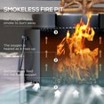 thumbnail image 4 of Outsunny Smokeless Fire Pit, Portable Firepit with Poker, Black, 4 of 10