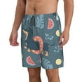 thumbnail image 2 of Disketp Men'S Swim Trunks Hawaiian Breathable Surf Beach Swimsuits Mesh Lining Beach Shorts With Pockets-Watermelons Dachshunds, 2 of 9