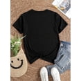 thumbnail image 2 of Camiseta informal para mujer con estampado de árbol de amor de San Valentín: cuello redondo suave, manga corta, deportiva e informal para adultos, hombres, mujeres, adolescentes, jóvenes., 2 of 7