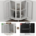 thumbnail image 6 of Corner Bar Cabinet with Power Outlet, 5-Tier Corner Wine Cabinet with Led Strip and Glass Holder, Industrial Tall Liquor Cabinet Bar Wine Rack for Home, White, 6 of 7