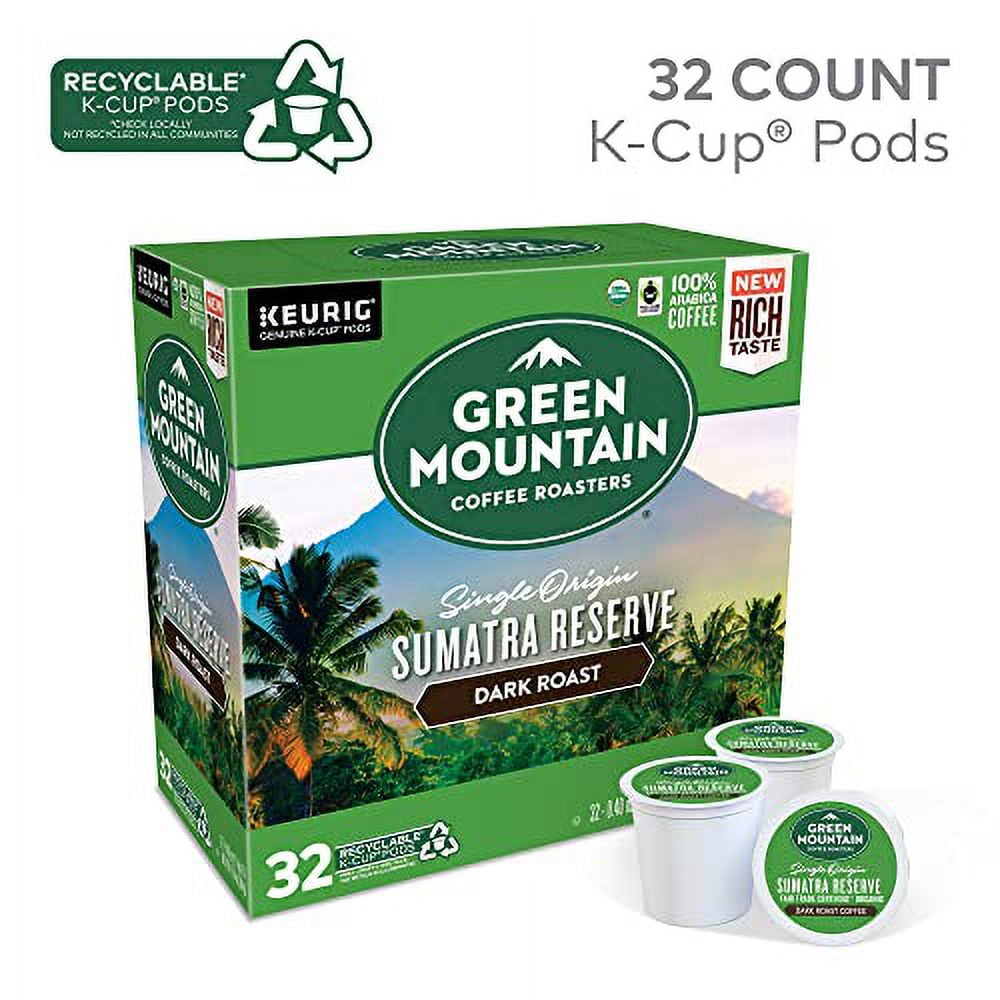 Green Mountain Coffee Roasters .. .. Sumatra Reserve Coffee, .. Keurig .. Single-Serve K-Cup .. pods, Dark .. Roast, .. 32 Count