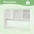 thumbnail image 3 of Costway Computer Desktop Bookcase Countertop Storage Bookshelf Organizer with 4 Cubbies White, 3 of 10