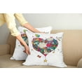 thumbnail image 2 of Ambesonne Love Throw Pillow Cover 2 Pack, Love Doodle Hearts, 18", Multicolor, 2 of 5
