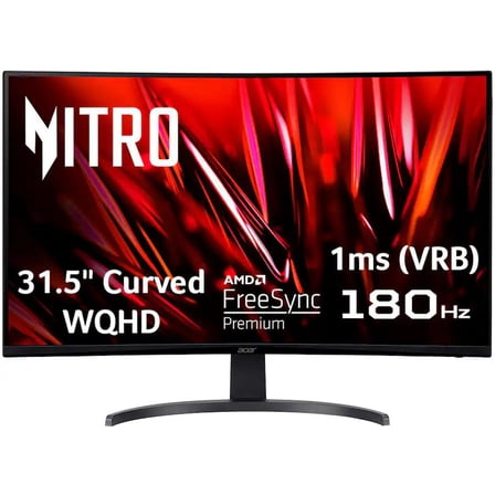 Acer Nitro EDB323QU S3 32" Class WQHD Curved Screen Gaming LED Monitor, 16:9, Black
