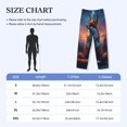 thumbnail image 4 of Vsdgher Starry Sky Meditating Fox Print Mens Pajama Pants Sleep & Lounge Pants, PJ Bottoms With elastic waistb and Pockets, 4 of 5