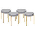 thumbnail image 1 of HOMCOM Modern Stacking Stools Set of 4 with Metal Legs for Kitchen, 1 of 10