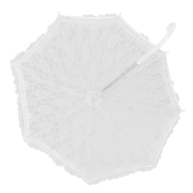 Paraguas decorado con baile, paraguas de encaje, paraguas blanco bordado para novia, paraguas de boda muy recomendable